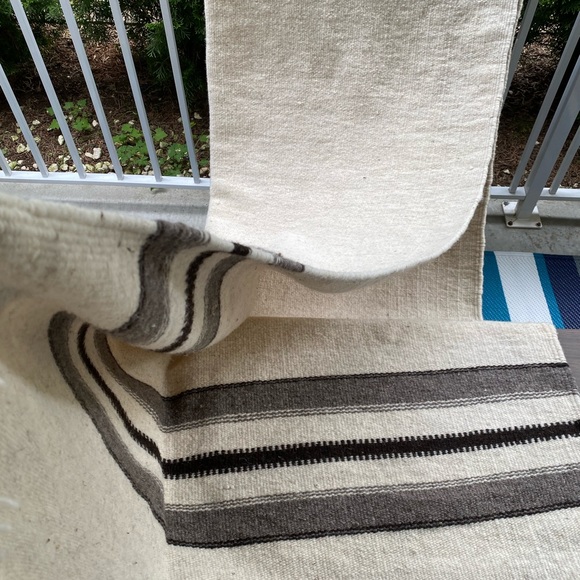 100% Wool handmade Blanket//Rug Huge Size - Picture 3 of 4